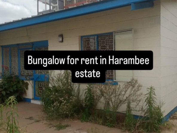 3 Bedroom Bungalow To Let in Harambee Estate